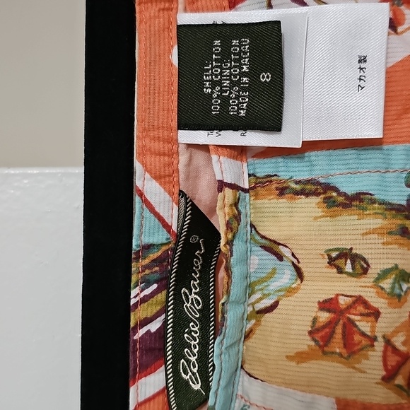 Eddie Bauer Postcard Print Skirt Size 8 - Picture 4 of 9